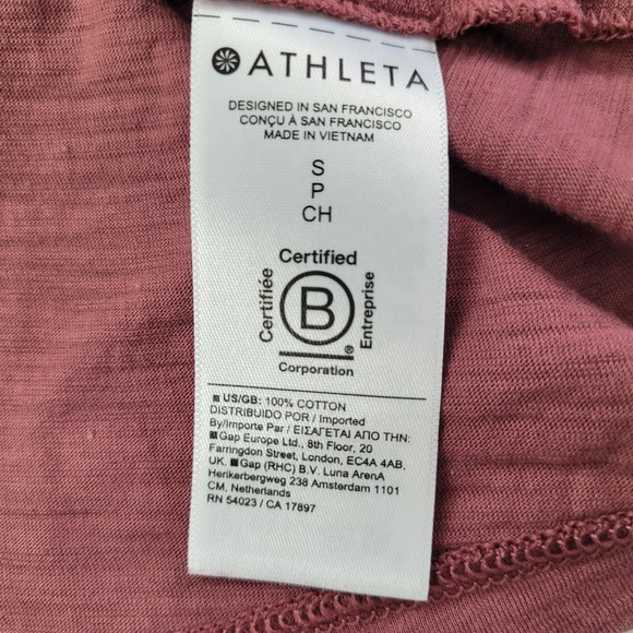 Athleta Breezy Slub Tank Top Womens Small Sleeveless Casual Activewear Rose - Picture 3 of 9